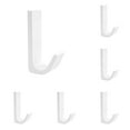 thumbnail image 1 of FXMLRLK 6 Pack White Adhesive Hooks Heavy Duty, Wall Hook for Hanging Coat Robe Towel Hooks Rack for Wall Stick on Bathroom Shower Hooks for Loofah, Towel, Cloth, Hat, 1 of 4