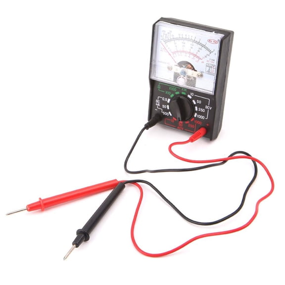 FXMLRLK Analog Multimeter, AC/DC Volt 1000V Voltmeter Amp Volt Ohm Voltage Tester Meter with Test Leads and Battery Included