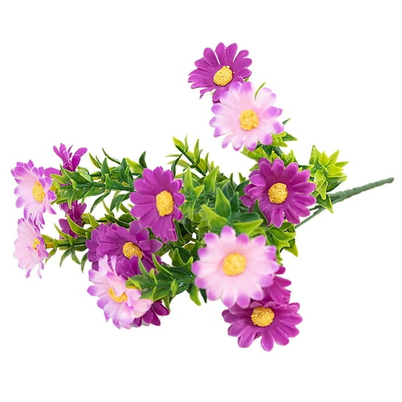 FXMLRLK Artificial Flowers for Outdoors Summer Decor,13.78Inch 1 Bouquet UV Resistant Plastic Fake Plant Faux Lavender Cemetery Flowers for Grave Gardens Planter Home Porch Decor, Purple