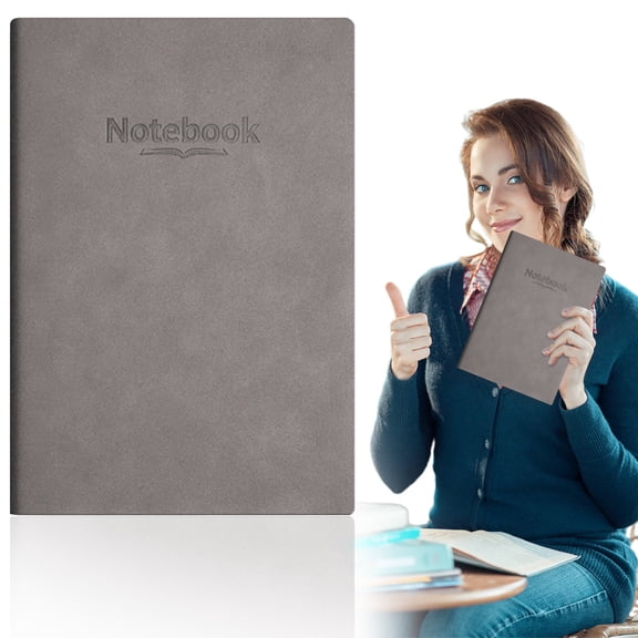 FXMLRLK Brown Professional Leather Journal Notebook, 6" W x 8.5" L, 160 Pages.