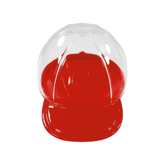 FXMLRLK Clear Baseball Cap Gift Box Hat Baseball Shaped Box Party Favor Cardstock Cardboard for Candy Snack Goody Father Day(Hot Pink)