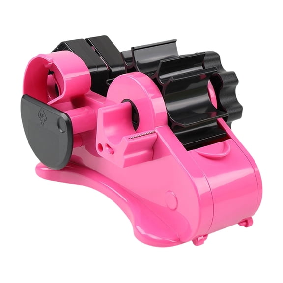 FXMLRLK Heat Tape Dispenser Sublimation with Compartment Slots, Semi-Automatic, Multiple Roll Cut 1" & 3" Core Double Reel Cores Sublimation for Heat Transfer Tape(Pink)