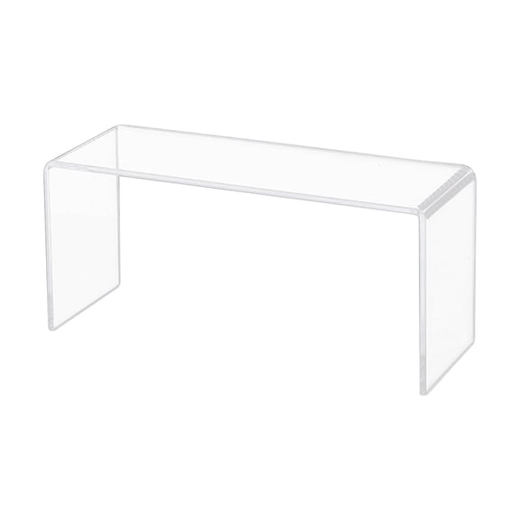 FXMLRLK Large Acrylic Risers Display Stands, Perfume Organizer Stand, Clear Acrylic Shelf for Show Decor Display, Toys, Cupcake and More(9 x 4.25 x 3 inches)