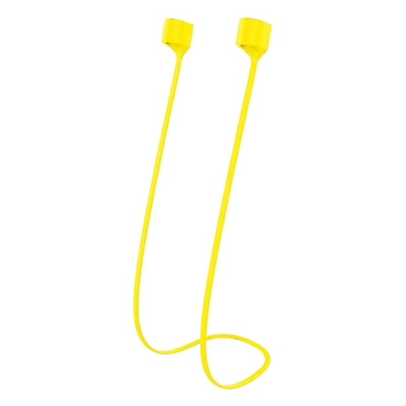 FXMLRLK Magnetic Anti-Lost Straps, 1 Pack Ear Hook Strap Anti-Lost Neck Rope Cord,Soft Silicone Sports Lanyard, Yellow