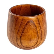FXMLRLK Natural Wooden Tea Cup Water Coffee Mug Japanese Zen Style Teacup for Tea Coffee Water Milk Juice DrinksWood color6,140ml