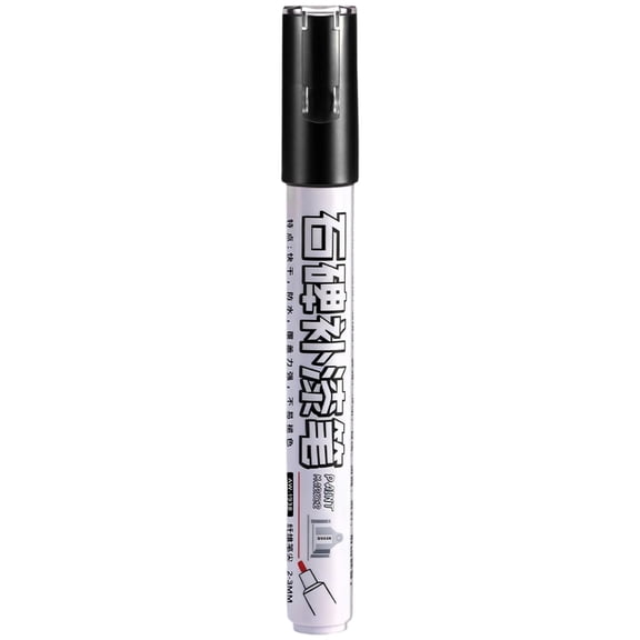 FXMLRLK Paint Pens Paint Markers, Medium Tip Permanent Markers Waterproof, Oil Based Marker for Stone Touch-up Tomb, Metal, Rocks, Wood, Plastic, Glass, Fabric, Quick Dry Oil Based Pens, Black