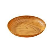 FXMLRLK Reusable Round Wooden Plates Dinner Plates Tableware 1PC Wooden Plate Lightweight Bamboo PlateDishes Snack Serving Dishes, Dessert, Unbreakable Classic Plate7.87inch/20cm