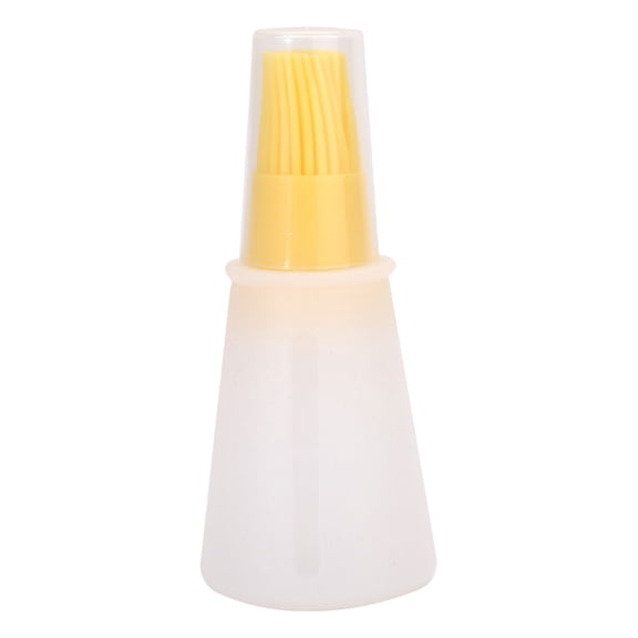 FXMLRLK Silicone Oil Bottle Brush，BBQ/Pastry Basting Brushes,Silicone Cooking Grill Barbecue Baking Pastry Oil/Honey/Sauce Bottle Brush (1 PC,Yellow)