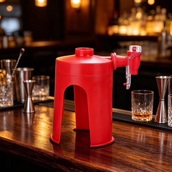 FXMLRLK Soda Dispenser Drinking Water Dispense Machine Coke Bottle Dispenser Party Home Bar Accessory,Hot Pink