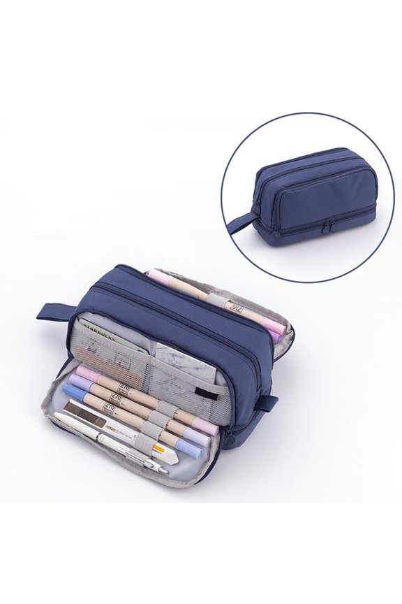 Travel Toiletry Bag for Women and Men,Lightweight Makeup Bag Hanging Dopp Kit with Shaving Compartment Cosmetic Organizer Large Tool Bag Travel Essentials,Gifts for Men(Large,Navy)
