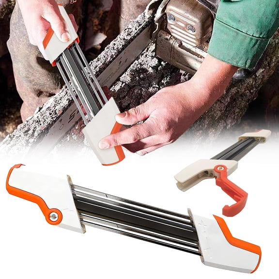 FXMLRLK Upgrade 2 in 1 Easy File Chainsaw Chain Sharpener for Stihl Chainsaw Chain .325" Pitch, Diameter 3/16" (4.0 mm) Chain Saw Sharpener Tool, Replaces 5605 750 4304