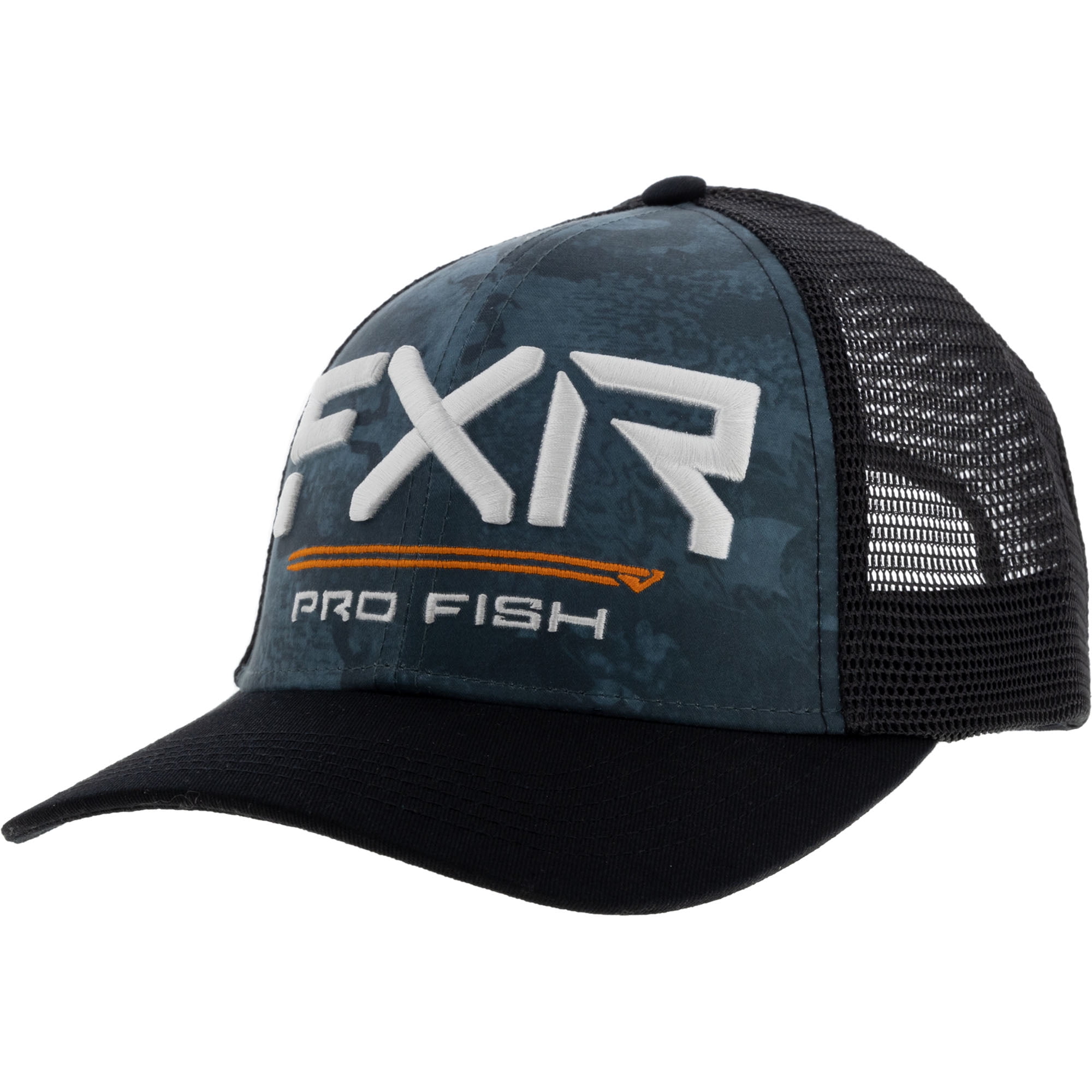 FXR Big & Tall Pro Fish Hat Cotton Front Nylon Mesh Snap Back Flat