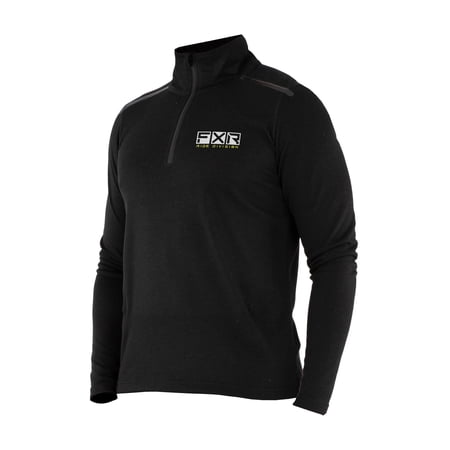 FXR  Black Endeavor Merino 1 4 Zip Midweight Knit Layer Warm Rapid Dry Base - XX-Large 211300-1000-19