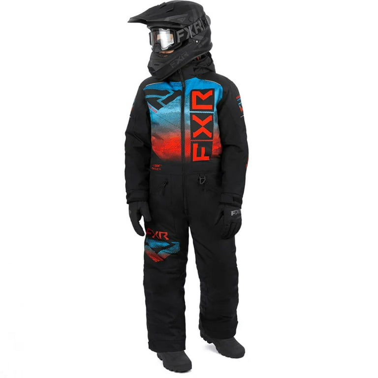 FXR Child Helium Snowmobile Monosuit F.A.S.T. 3.0 HydrX Black Blue Red Haze 4 233018 1021 04