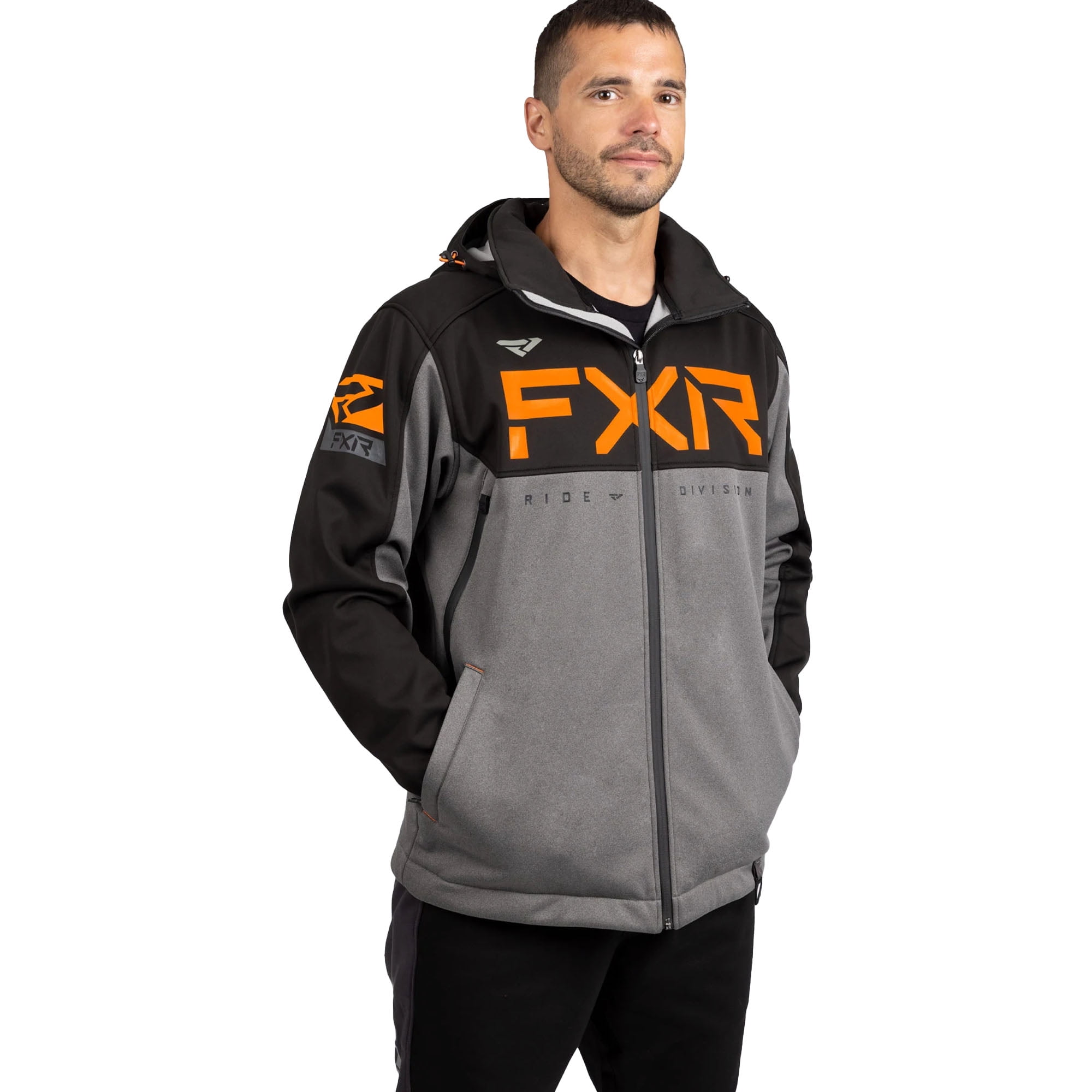 FXR Grey Heather Orange Helium Ride Softshell Jacket Waterproof Breathable Large 220912 0730 13 Walmart