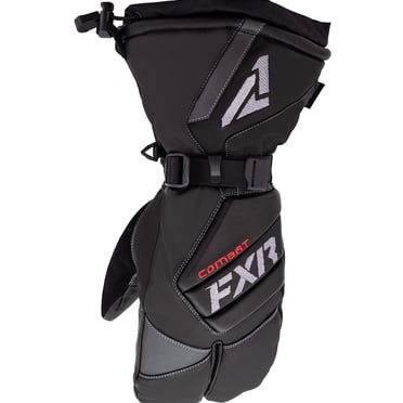 FXR Women's Combat Mitts Snowmobile Gloves - Thinsulate Insulated, Waterproof, Black/Fuchsia