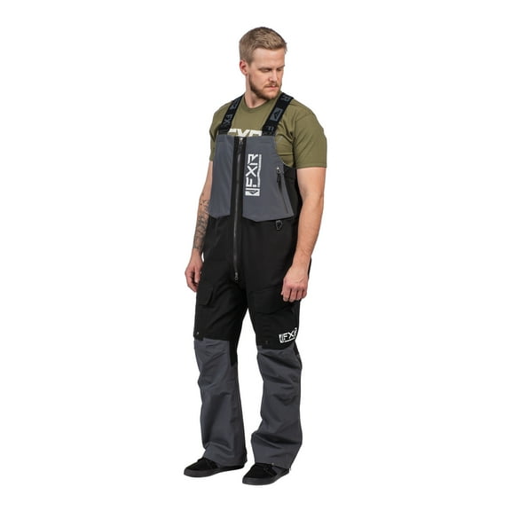 FXR M Vapor Pro Tri-Laminate Bib Pant 21-Black/Charcoal-M