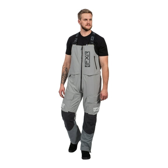 FXR M Vapor Pro Tri-Laminate Bib Pant 21-Grey/Char-L