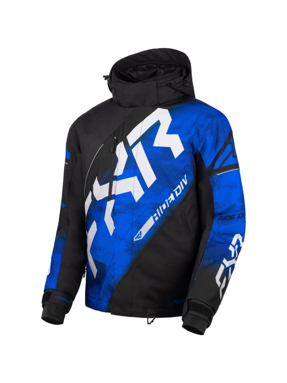 Mens CX Snowmobile Jacket F.A.S.T. 3.0 HydrX Pro Thermal Black Blue Haze