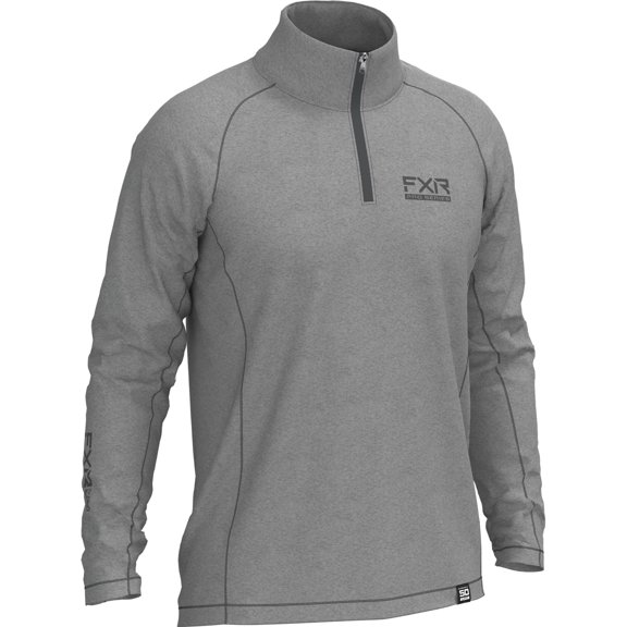 FXR Mens Grey Heather Charcoal Tournament UPF 1 4 Longsleeve T-Shirt Tee - Large 222084-0806-13