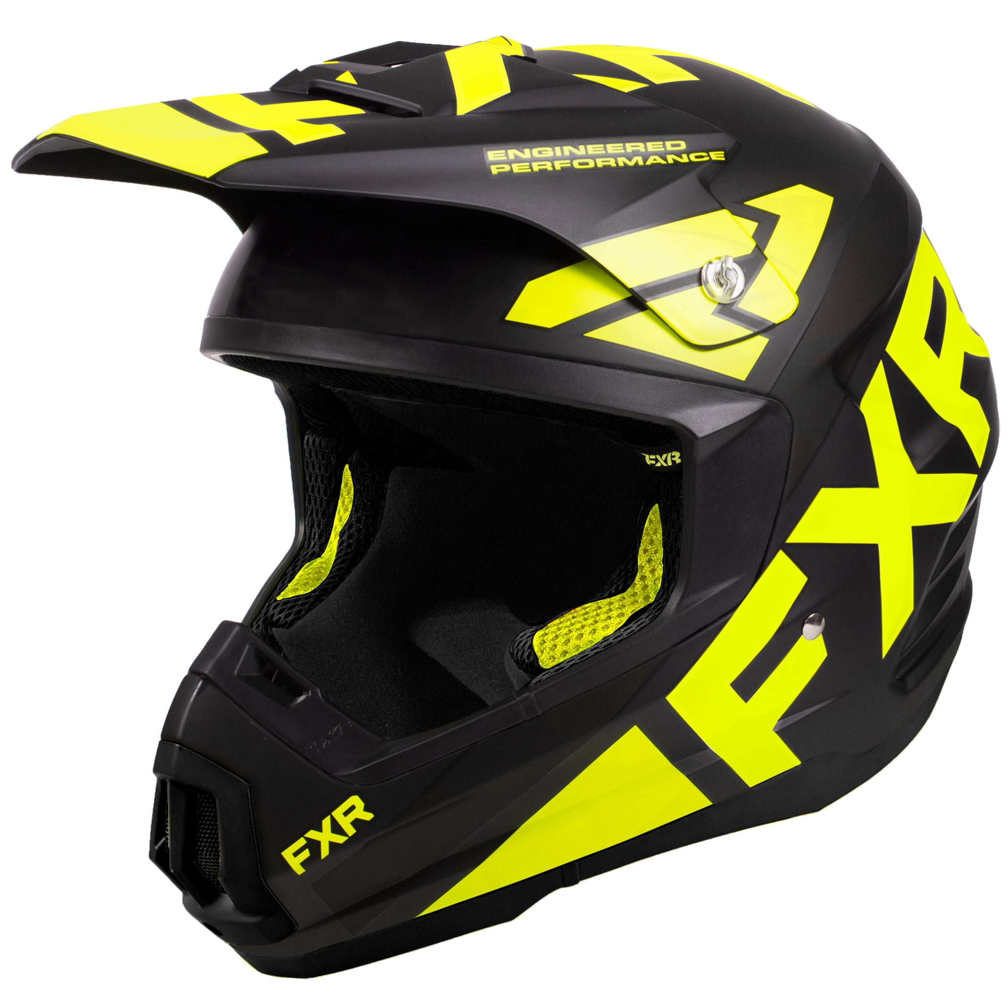 FXR Torque Team Helmet Lightweight Quick Release Breath Box Ready Black HiVis Medium 220620