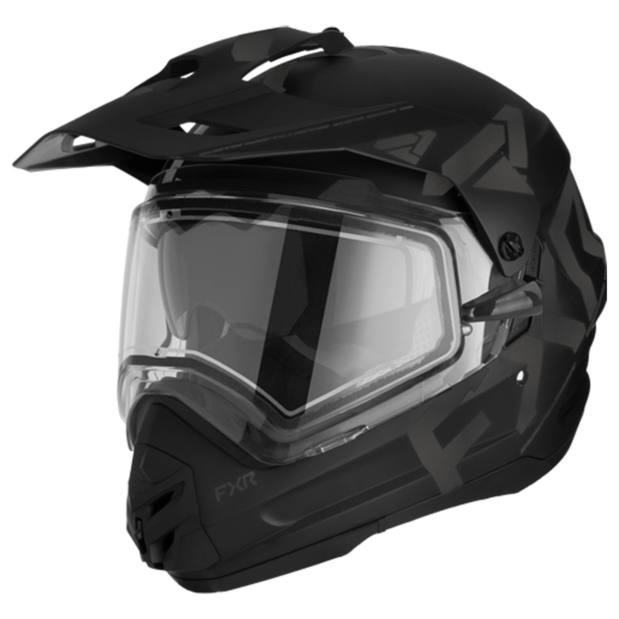 FXR Torque X Team Snowmobile Helmet Electric Shield Sun Shade QRS Black