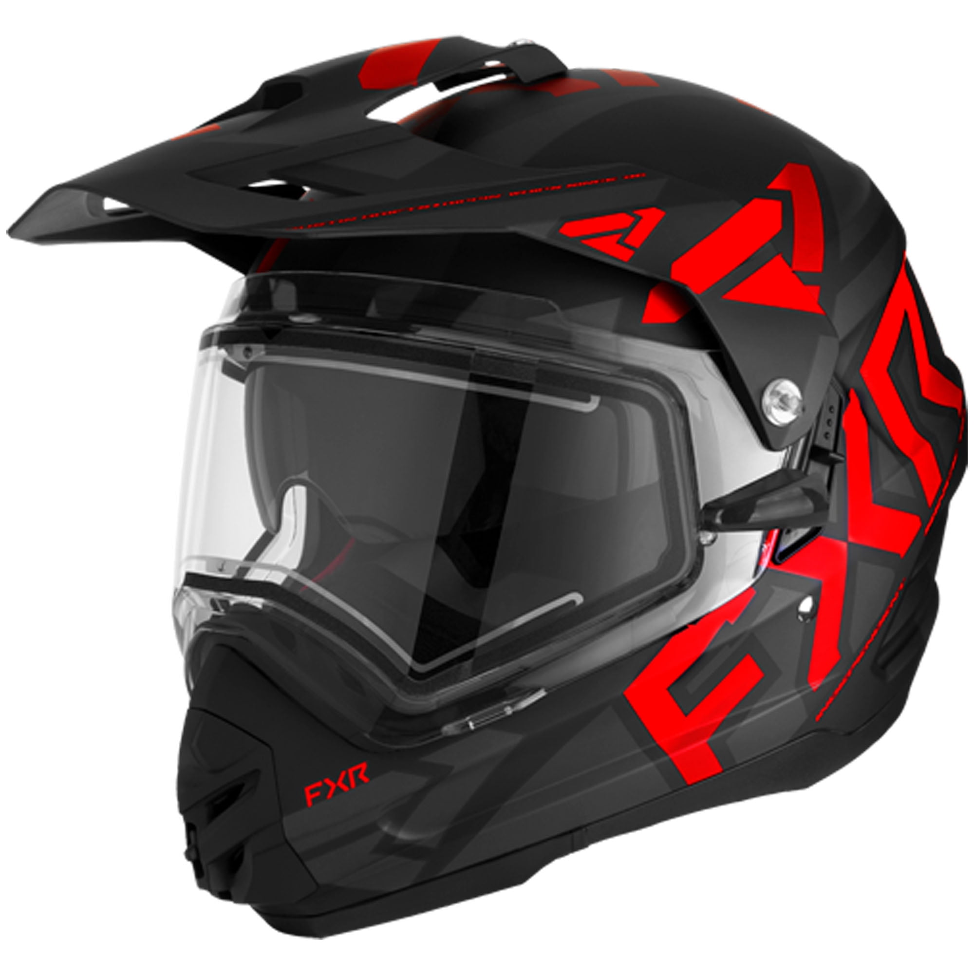 FXR Torque X Team Snowmobile Helmet Electric Shield Sun Shade QRS Black