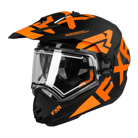 FXR Torque X Team Snowmobile Helmet w/ E Shield Black/Orange 220622-1030-10