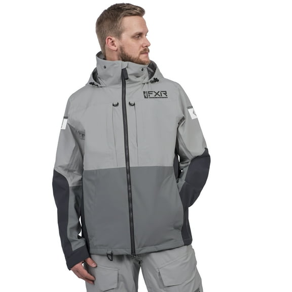 FXR Vapor Pro Tri-Laminate Snowmobile Jacket Waterproof Winter Grey Charcoal - Large 212011-0508-13