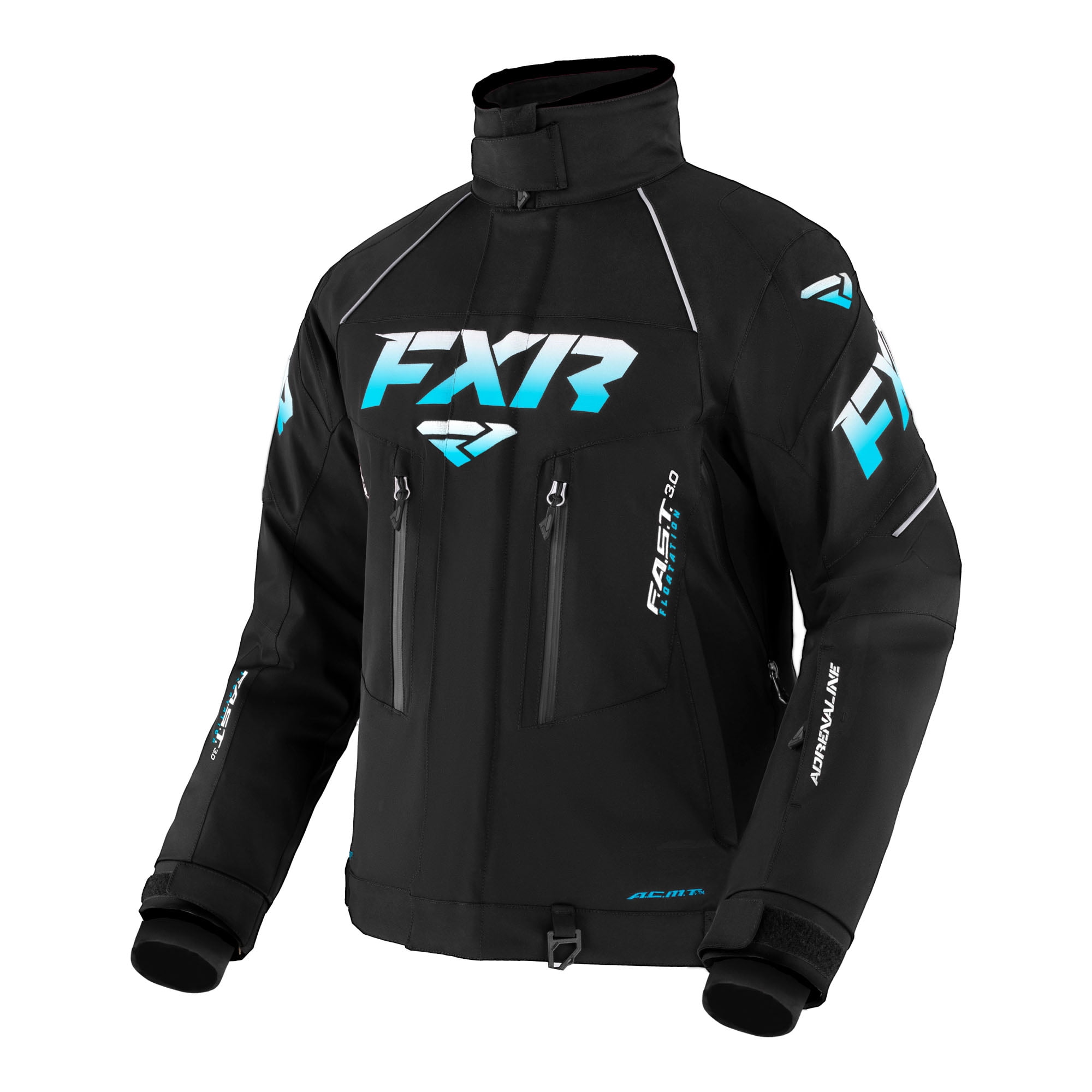 FXR Womens Adrenaline Snowmobile Jacket Winter Snowproof Black Sky