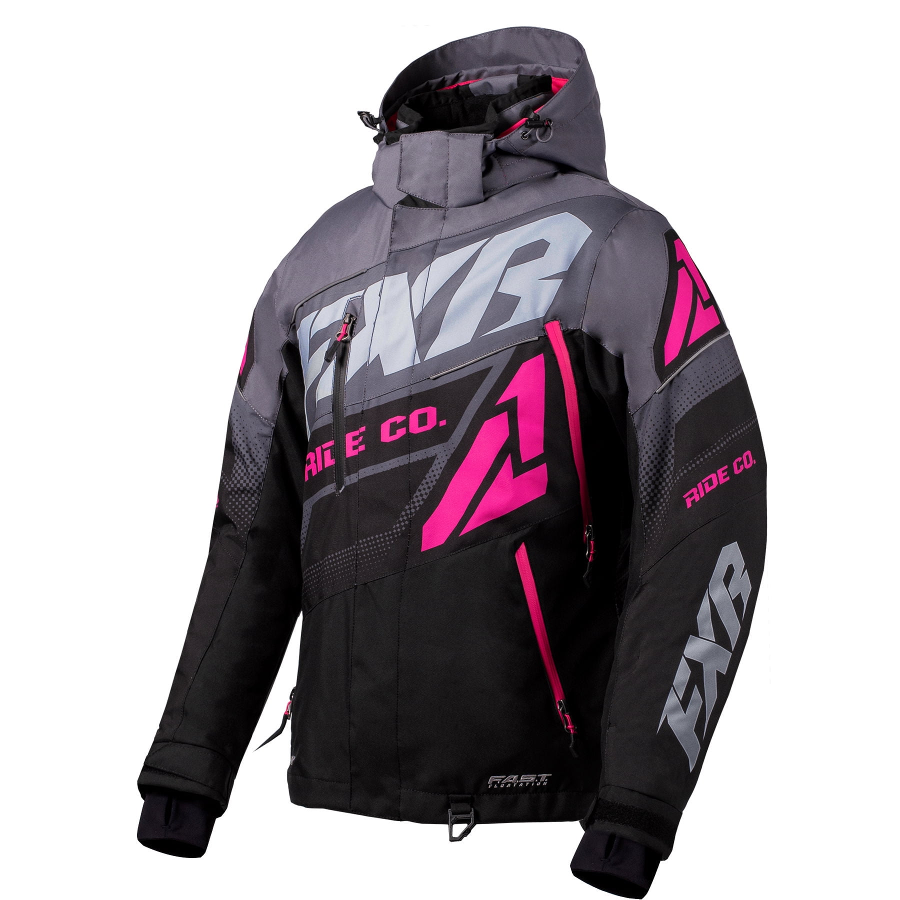 FXR Womens Black/Charcoal/Fuchsia Boost FX Jacket Snowmobile 2020