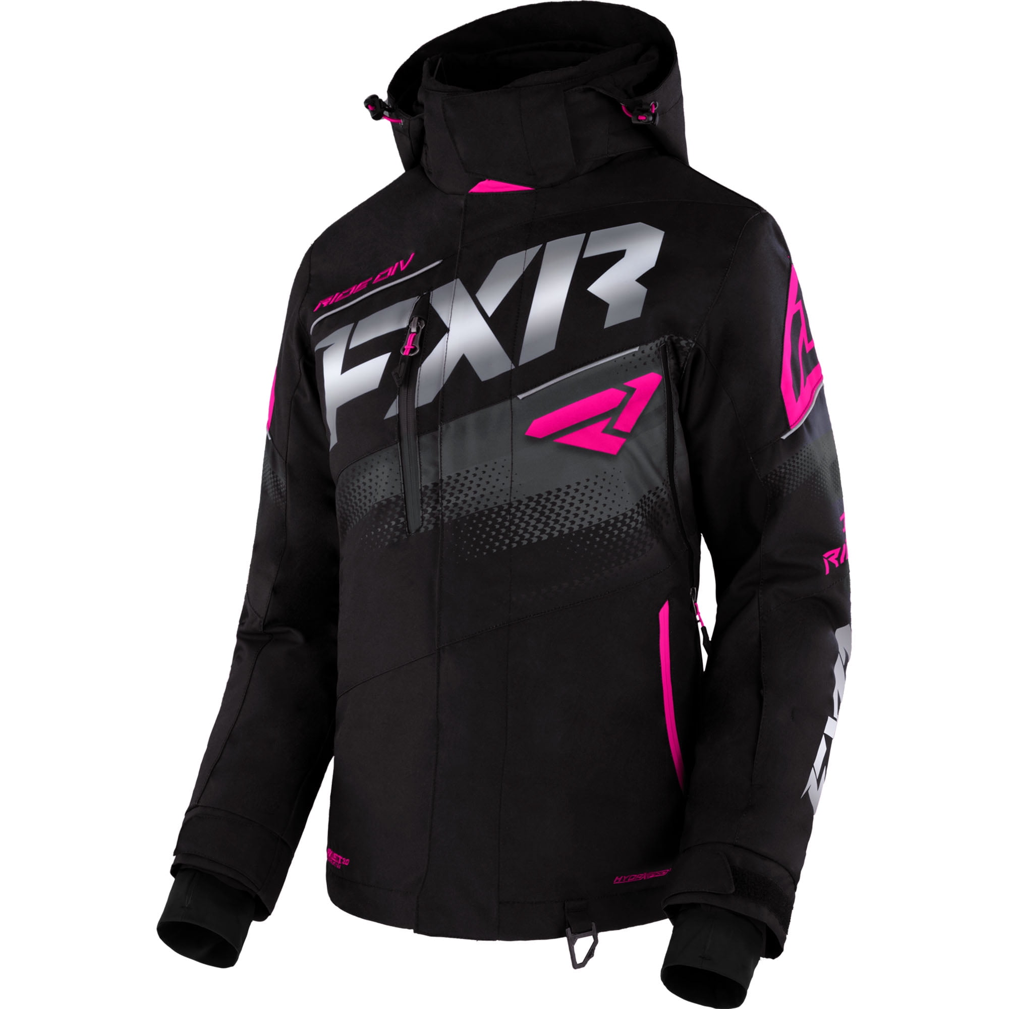 FXR Womens Boost FX Snowmobile Jacket Winter Snowproof YKK Black Raspberry Fade 6 230224 1028 06 Walmart