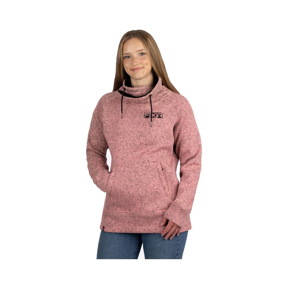 FXR Womens Ember Sweater Pullover Dusty Rose Black Zippered Pouch Hand Pockets Walmart