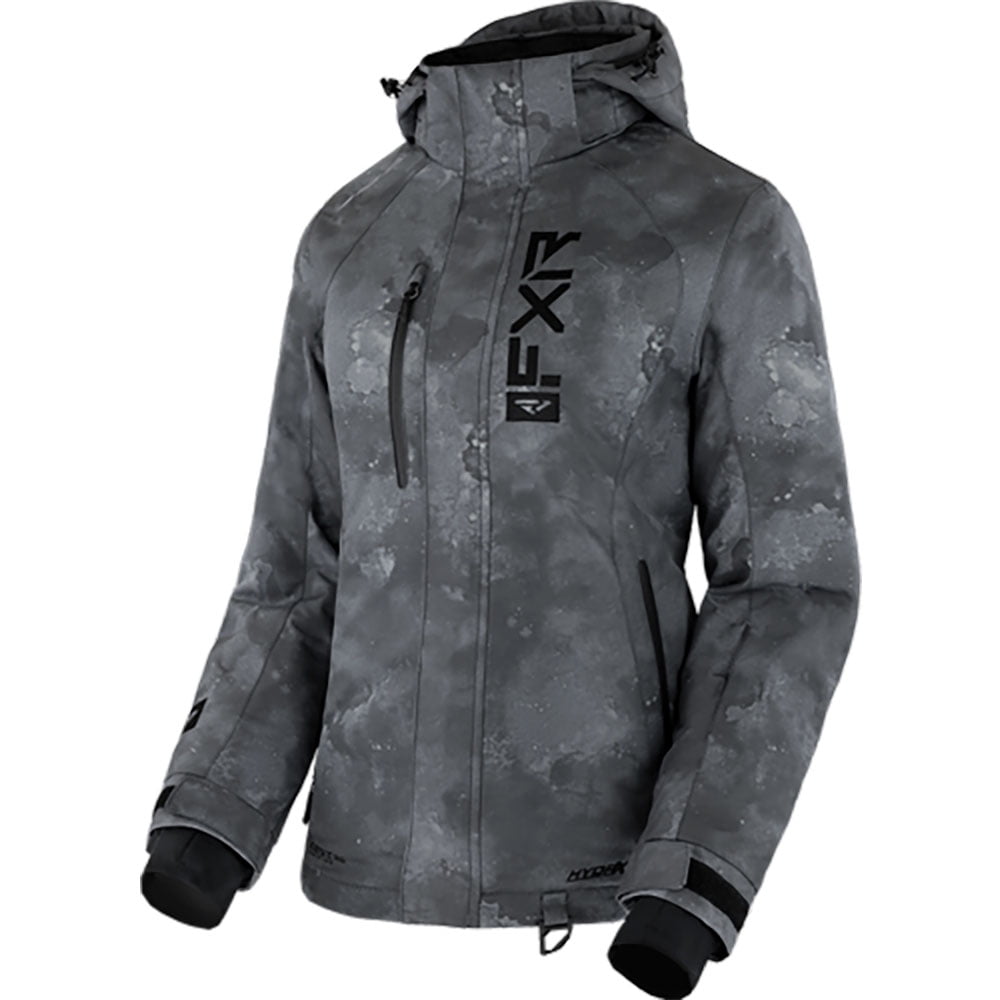FXR Womens Fresh Snowmobile Jacket HydrX Thermal Flex Dry Charcoal