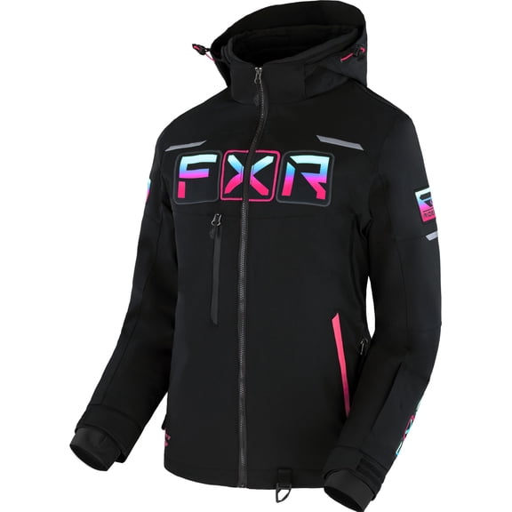 FXR Women's Maverick Jacket Black / Sky-E. Pink Fade 12 (2025)