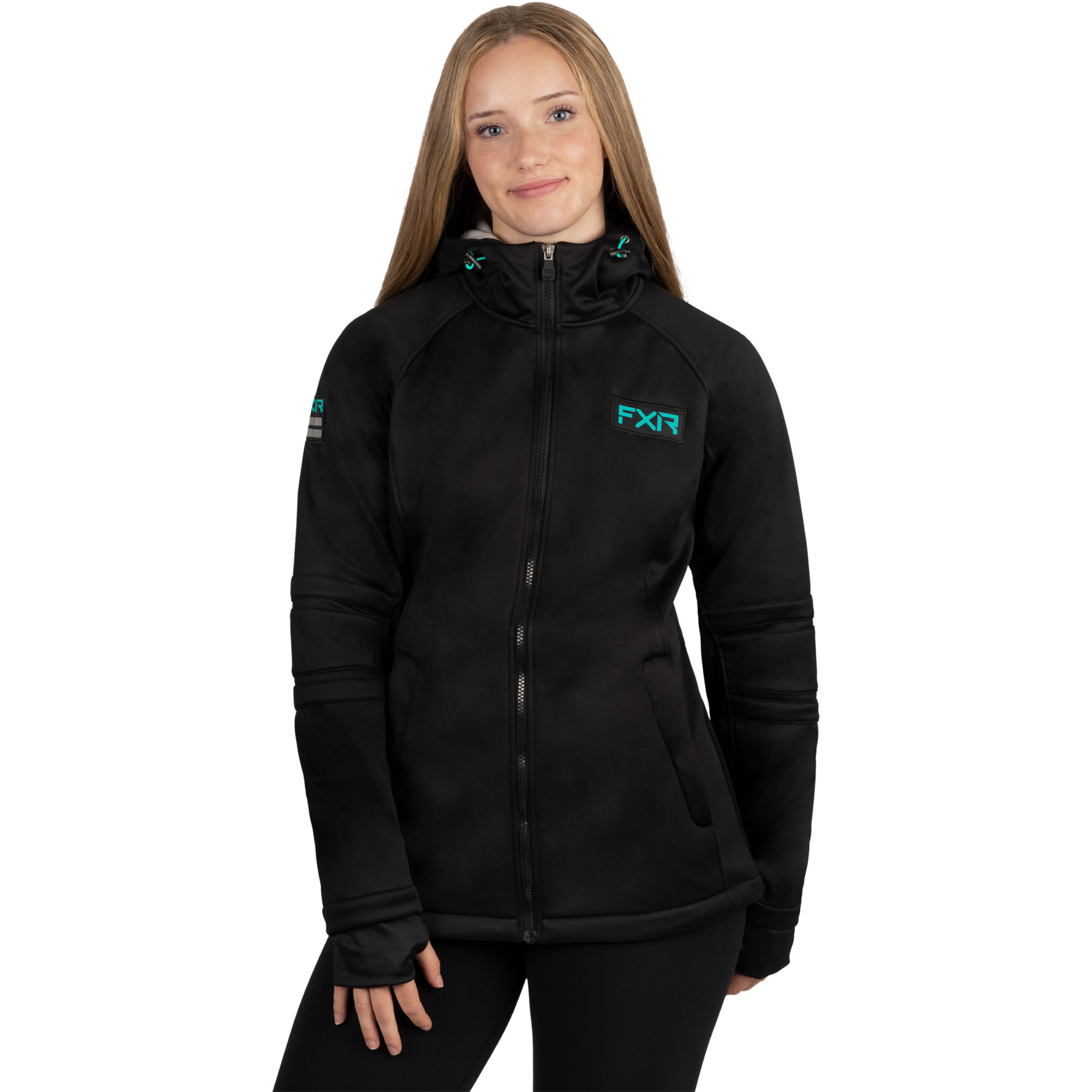 FXR  Womens Maverick Softshell Jacket Black Mint DWR HydrX Waterproof Thermal - Medium 231006-1052-10 - image 1 of 1