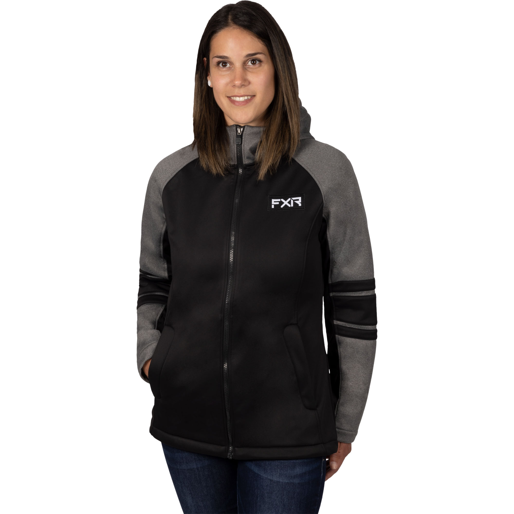 FXR  Womens Maverick Softshell Jacket Grey Heather Dusty Rose DWR HydrX Thermal - Small 231006-0798-07 - image 1 of 1