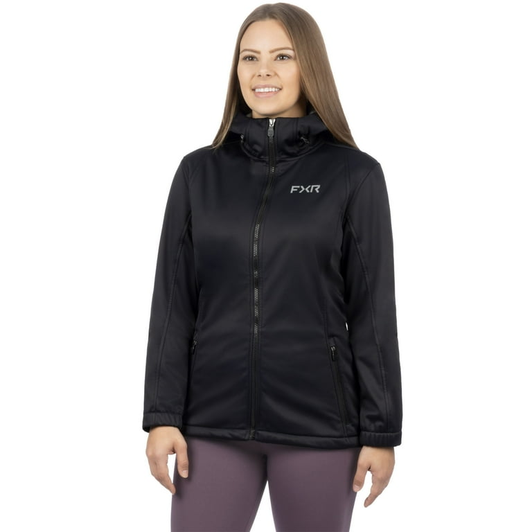 FXR Womens Pulse Softshell Jacket HydrX Fleece Interior Snow Casual Black Grey Walmart