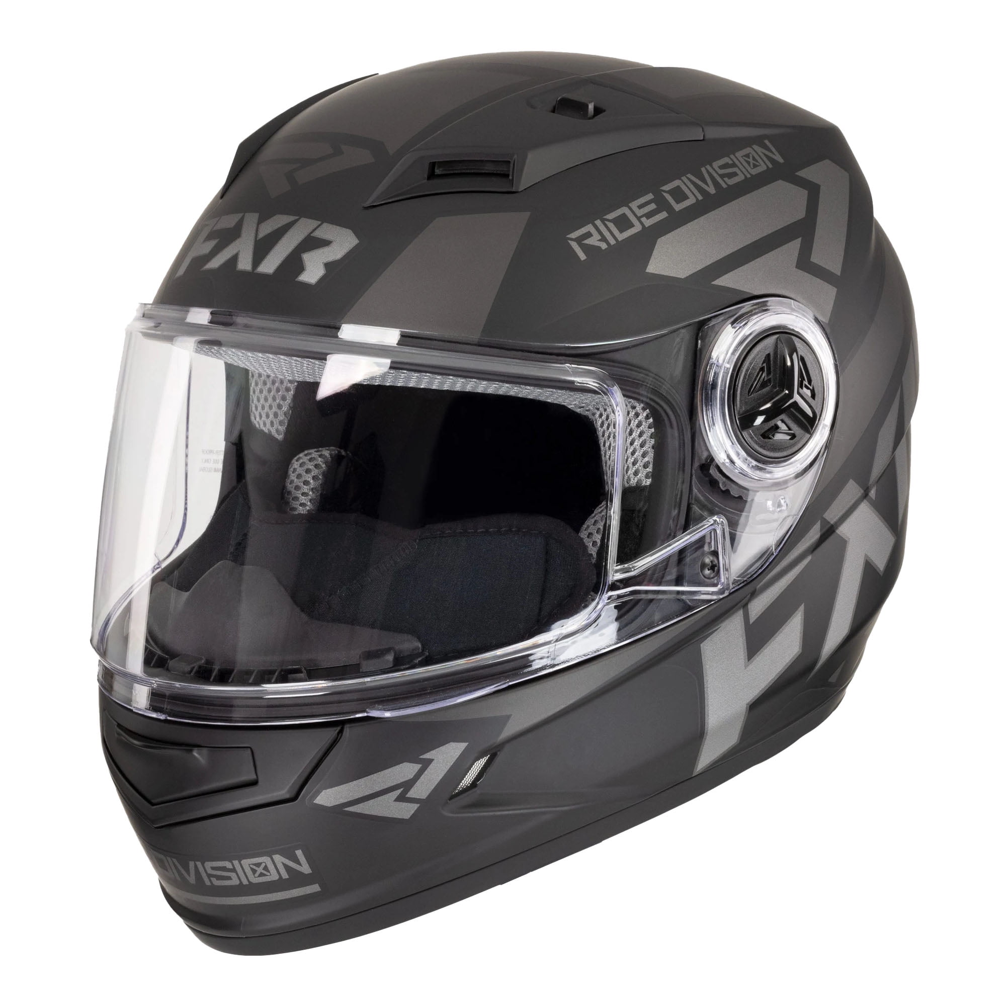 FXR Youth Nitro Core Snowmobile Helmet Lightweight Quick Release Black