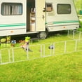 thumbnail image 1 of FXW Aster Dog Playpen Designed for Courtyard, RV Camping, 24" 16 Panels for Small Dogs, White, 1 of 7
