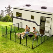 FXW Aster Dog Playpen Designed for Courtyard, RV Camping, 40 16 Panels for Large Dogs, Black