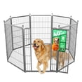 thumbnail image 1 of FXW Aster Dog Playpen Designed for Courtyard, RV Camping, 40" 8 Panels for Large Dogs, Silver, 1 of 8