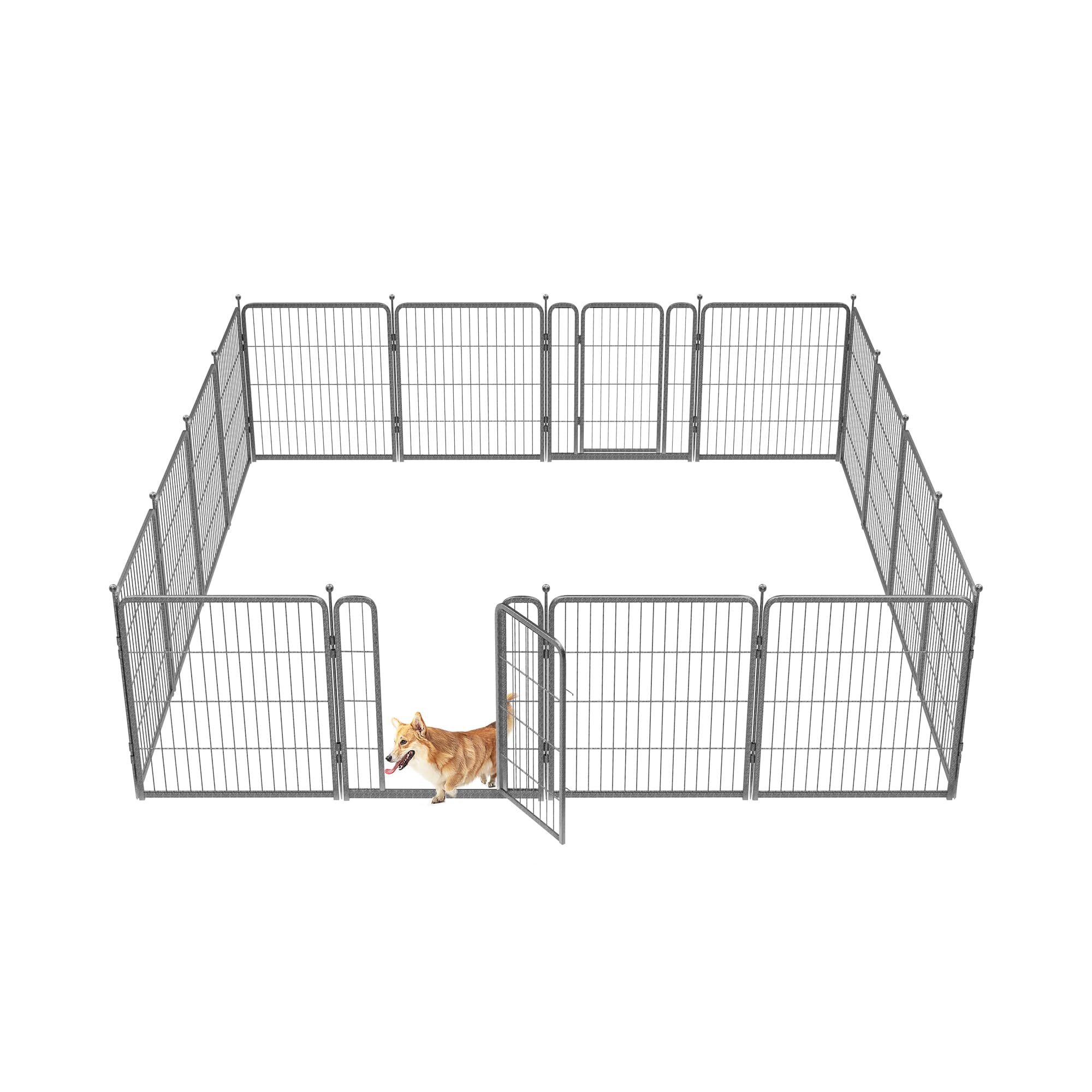 FXW Aster Dog Playpen Designed for Courtyard, RV Camping, 32'' 16 Panels for Medium Dogs