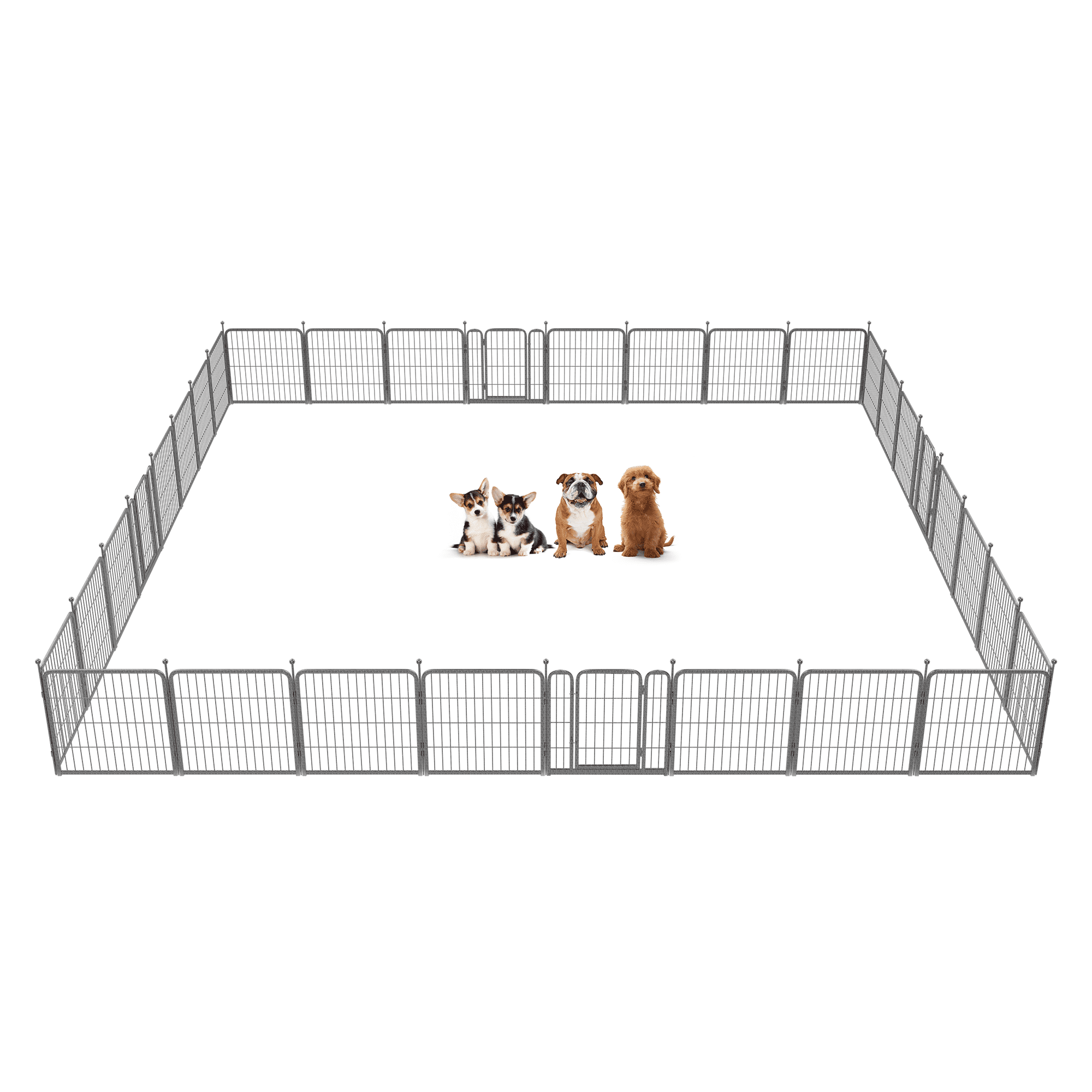 FXW Aster Dog Playpen Outdoor, 8/16 Panels Dog Pen 24/32/40inch Heavy