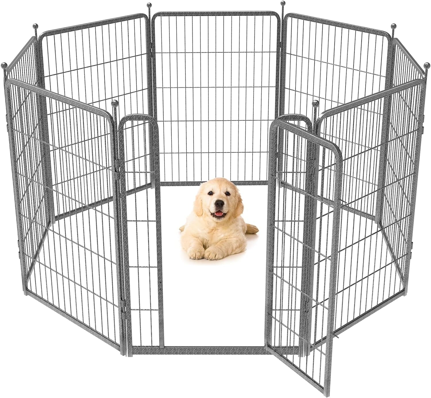 FXW Aster Dog Playpen Outdoor, 8/16 Panels Dog Pen 24/32/40inch Heavy