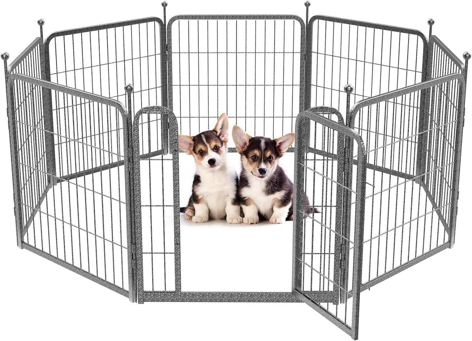 FXW Aster Dog Playpen Outdoor, 8/16 Panels Dog Pen 24"/32"/40" Height