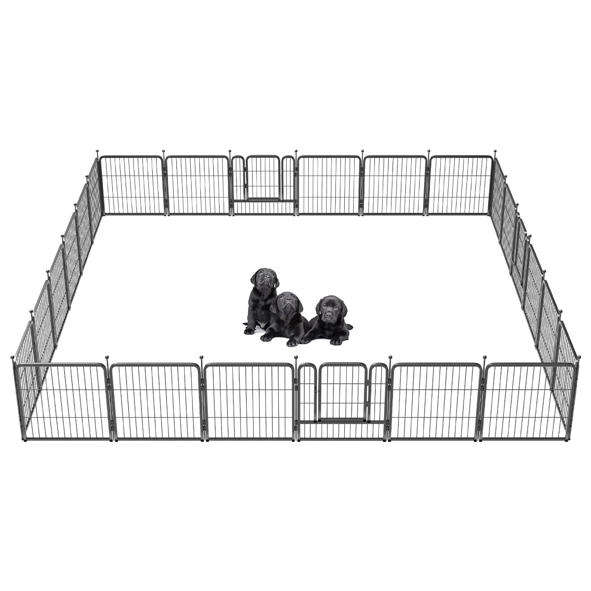 FXW Aster Silver Dog Playpen Outdoor 8 16 24 32 Panels Dog Pen 24 32 fxw-aster-silver-dog-playpen-outdoor-8-16-24-32-panels-dog-pen-24-32