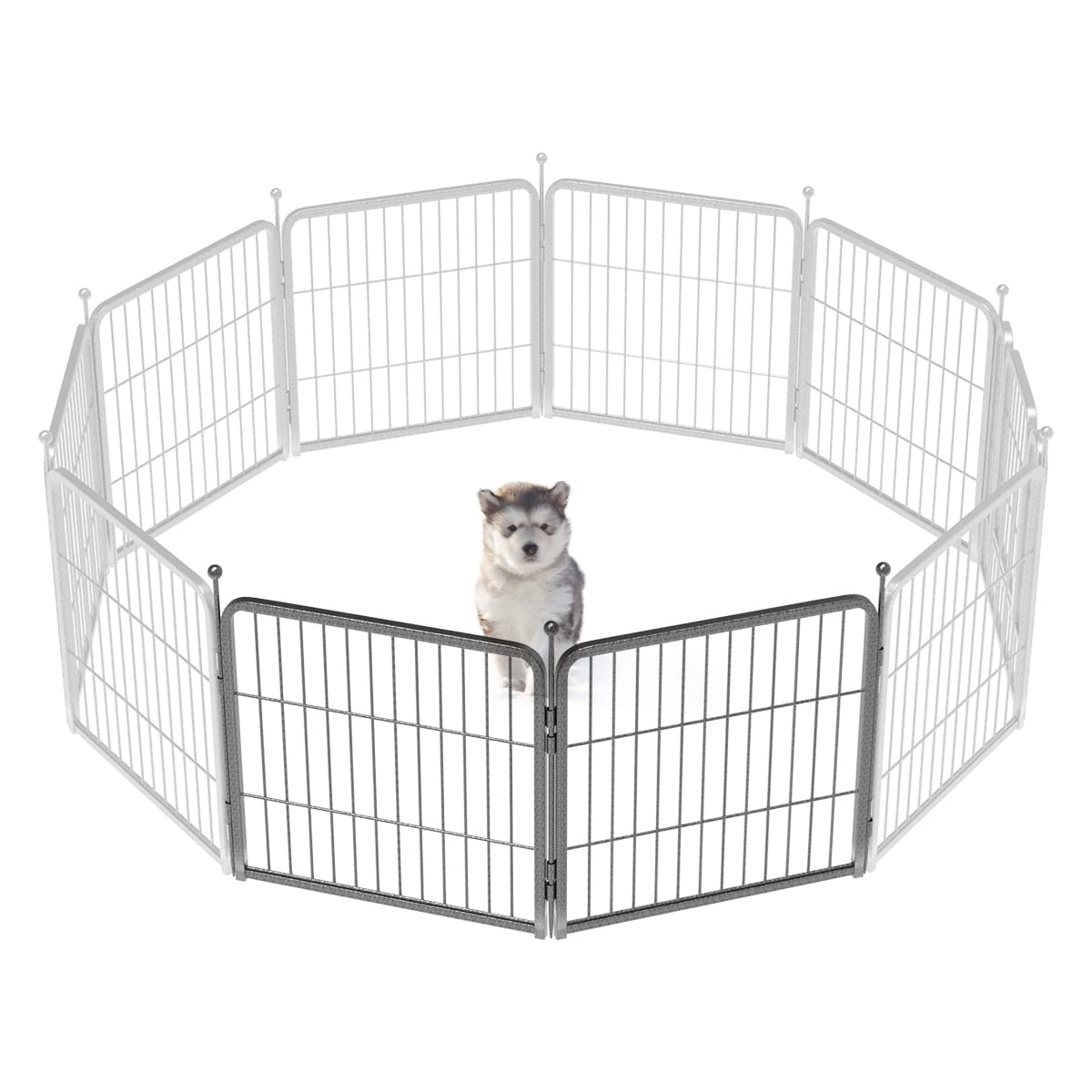 FXW Aster Silver Dog Playpen Outdoor 8 16 Panels Dog Pen 24 40 buy-816-panels-foldable-metal-dog-playpen-32-inch-height-portable-dog