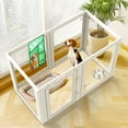 thumbnail image 1 of FXW AuraSpace Acrylic Indoor Dog Playpen for Medium Dogs, 35 Inch, 6 Panels, White, 1 of 7