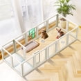 thumbnail image 1 of FXW AuraSpace Acrylic Indoor Dog Playpen for Puppies and Small Dogs, 24 Inch, 16 Panels, White, 1 of 7